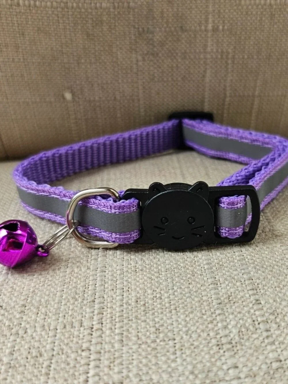 Cat Collar Purple Tone Bylon Pet Collar Reflective Neck Collar Pet Accessories